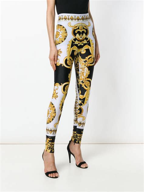 versace toghts|versace baroque leggings.